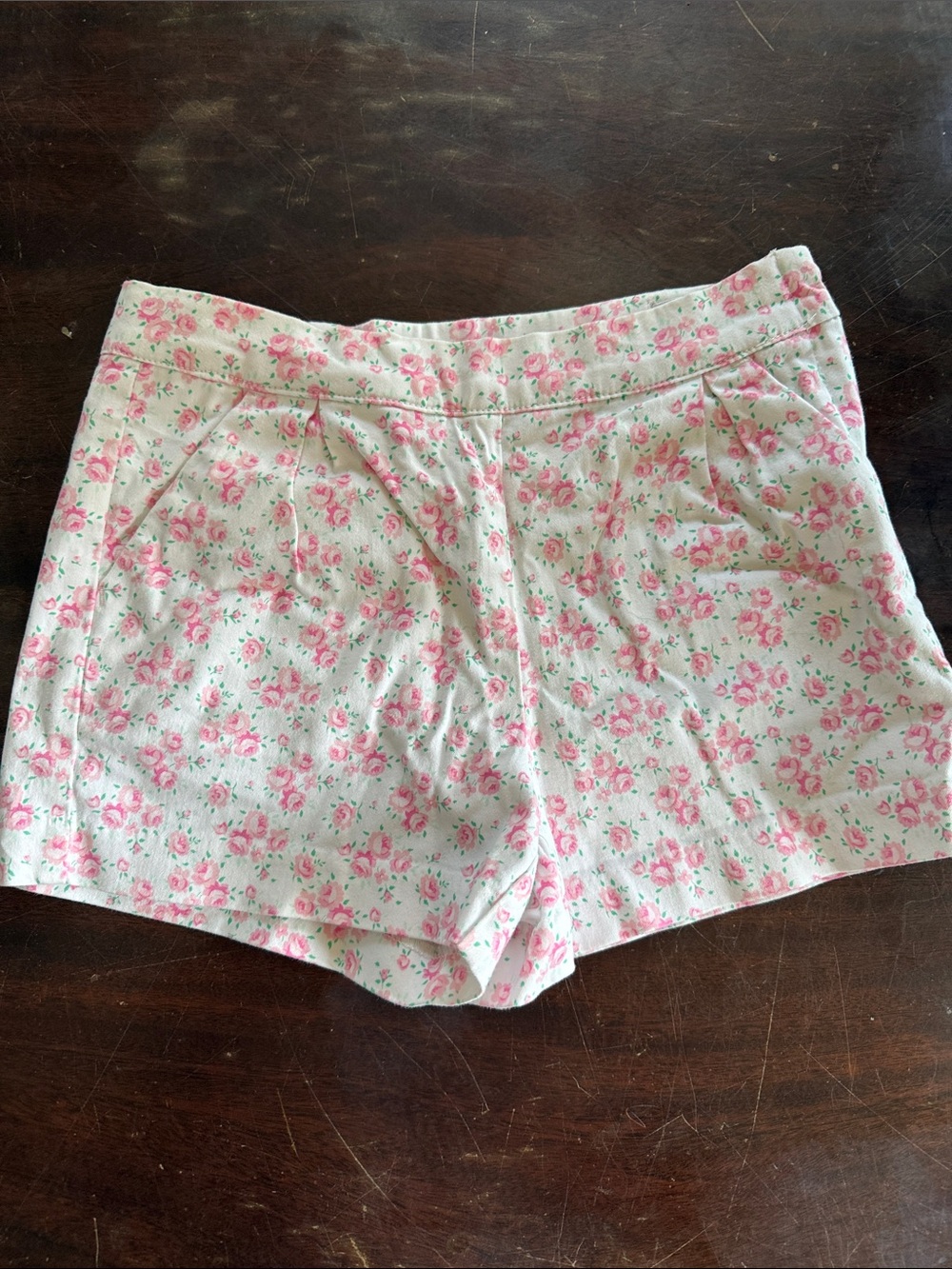 Janie and Jack Pink Floral Shorts size 6